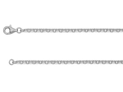 Catena Belcher Quadrata Con Taglio A Diamante 28/14 Senza Marchio Di Autenticità, 50 Cm, Argento 925 - Immagine Standard - 1