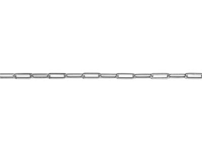 St Sil 3.5mm Loose Wide Sq Wire Trace Chain, 100 Argento Riciclato