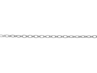 St Sil 4mm Loose Figaro Baroque Trace Two Part Chain, 100 Argento Riciclato