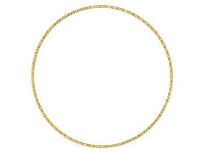 Bracciale Rigido Impilabile Spirale In Oro Pieno 1,3 MM